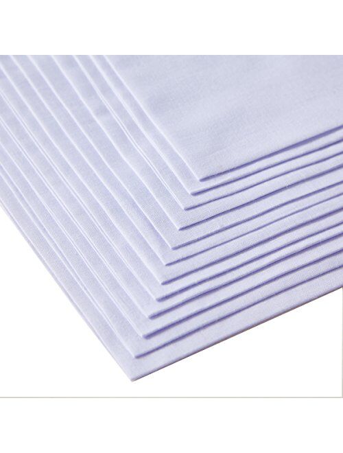 Men's Pure White 100% Cotton Handkerchief