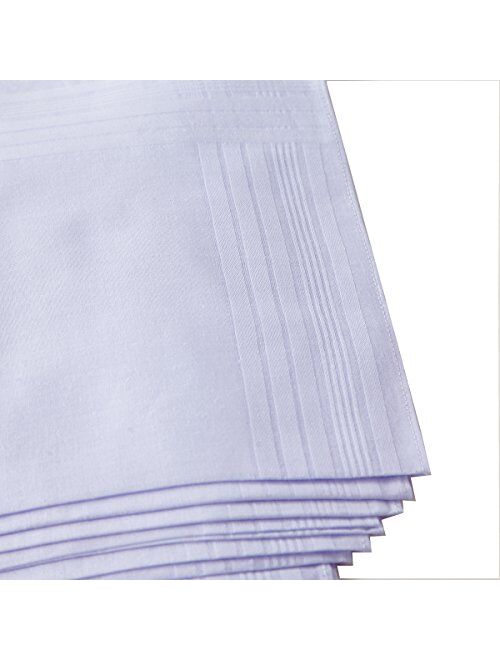 Men's Pure White 100% Cotton Handkerchief