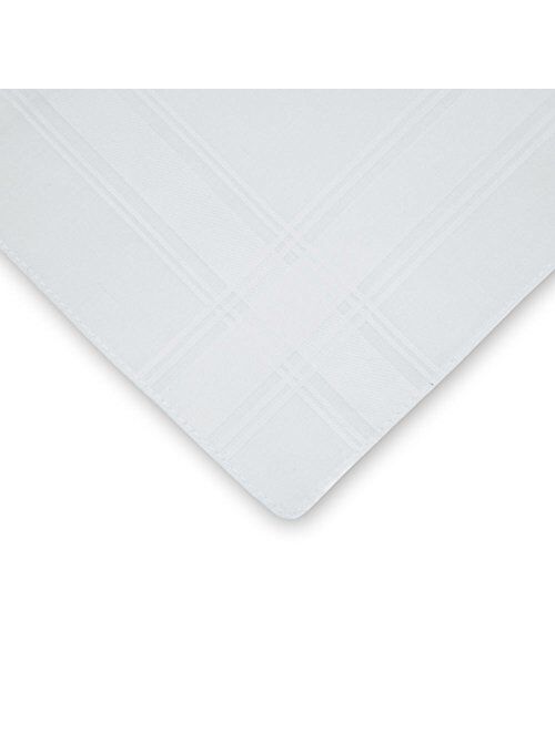 Men's Handkerchiefs, Silky Soft Solid White Pure Cotton Hankies