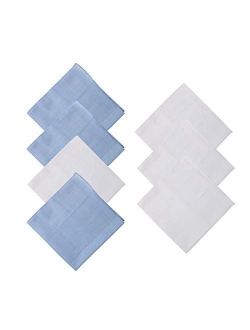 Y&G Men's Fashion Excellent Design 7 Pure Cotton Handkerchiefs Set Wedding Goods