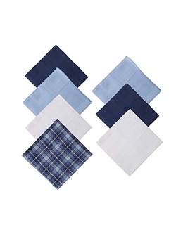 Y&G Men's Fashion Excellent Design 7 Pure Cotton Handkerchiefs Set Wedding Goods