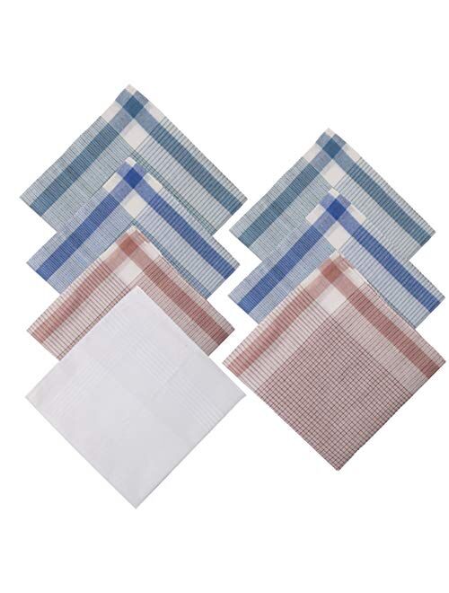 Y&G Men's Fashion Excellent Design 7 Pure Cotton Handkerchiefs Set Wedding Goods