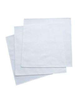 Organic Handkerchiefs Co, Mens Hankies, Organic Cotton, 14 inch, Pack of 3