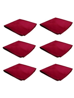 Mens Pocket Squares Handkerchief 6 PK Wedding Party Solid Color Handkerchiefs