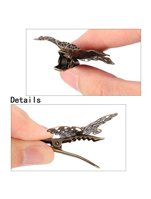 BBTO 22 Pieces Vintage Hair Clips Barrettes Bronze Leaf Bobby Pin Flower Butterfly Heart Hair Clip for Girls and Women, Mix Styles