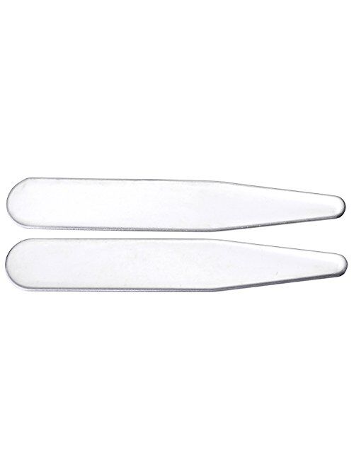 JOVIVI 36pc Stainless Steel Collar Stays in Clear Plastic Box For Mens Dress Shirt, Order the Sizes You Need