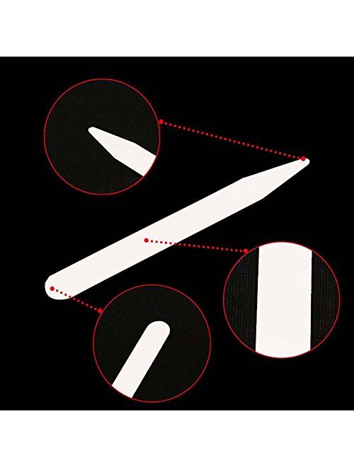 Fasker 300 Pcs Collar Stays Plastic Collar Stay Bones for Men's Shirt - White, 5 Sizes