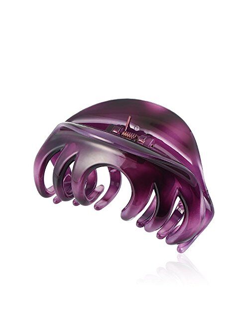 Rosette Large Chic Styling Hair Claw Clip Organic Glass Hair Clips Clamps Indoor Outdoor Hair Grip Hairpins Hairgrip for Women and Girls Hair Barrettes For Thick Hair