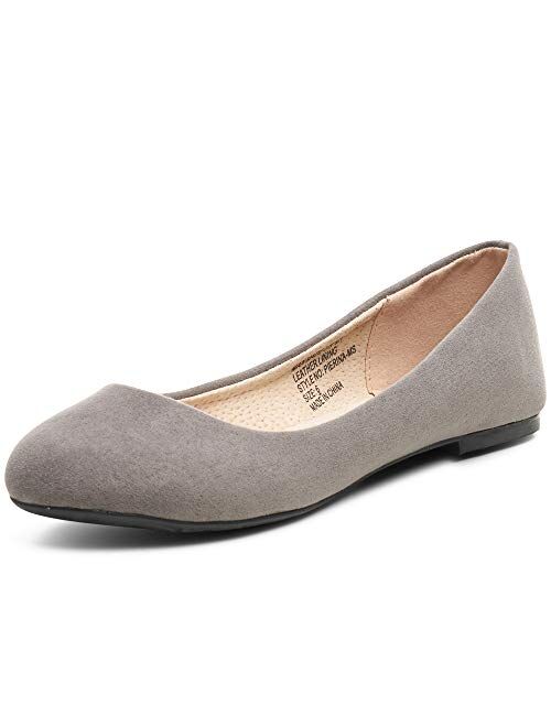 Alpine Swiss Womens Pierina Round Toe Ballet Flats