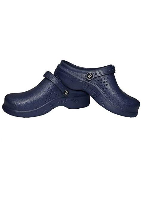 Natural Uniforms Ultralite Women's Clogs with Strap, Nursing Medical Work Mule