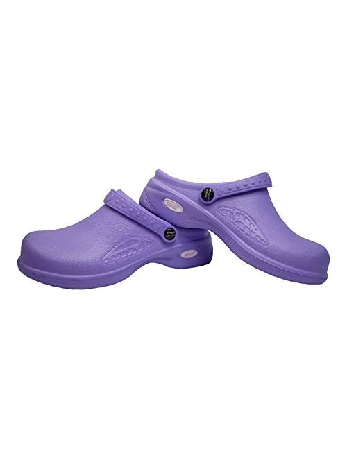 Natural Uniforms Ultralite Women's Clogs with Strap, Nursing Medical Work Mule