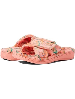 Women's Indulge Relax Comfortable Cozy Adjustable House Slippers that include Three-Zone Comfort with Orthotic Insole Arch Support