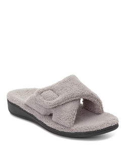 Women's Indulge Relax Comfortable Cozy Adjustable House Slippers that include Three-Zone Comfort with Orthotic Insole Arch Support