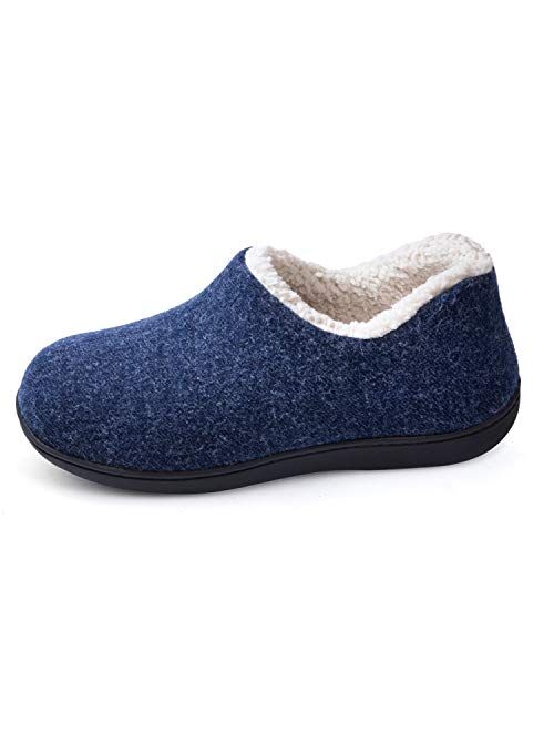 ULTRAIDEAS Women's Cozy Memory Foam Closed Back Slippers  Indoor Outdoor Rubber Sole