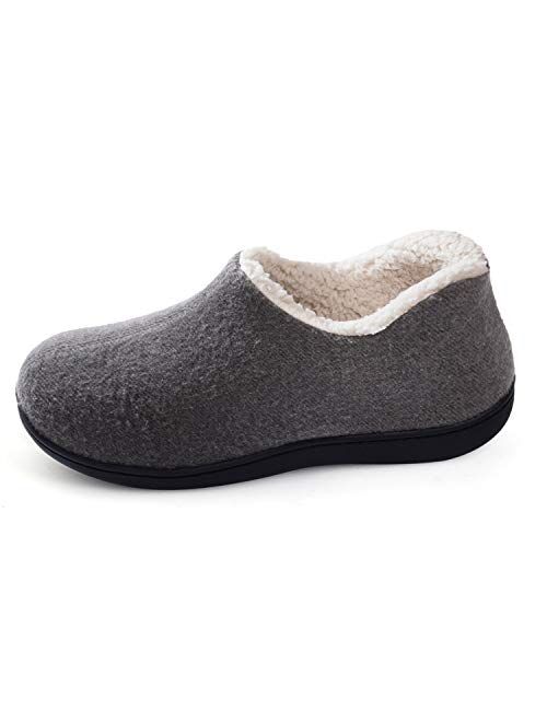 ULTRAIDEAS Women's Cozy Memory Foam Closed Back Slippers  Indoor Outdoor Rubber Sole