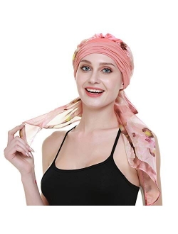 Chemo Headwear Turbans for Women Long Hair Head Scarf Headwraps Cancer Hats