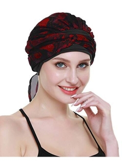 Chemo Headwear Turbans for Women Long Hair Head Scarf Headwraps Cancer Hats