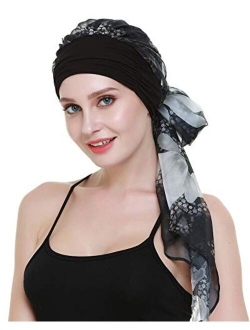 Chemo Headwear Turbans for Women Long Hair Head Scarf Headwraps Cancer Hats