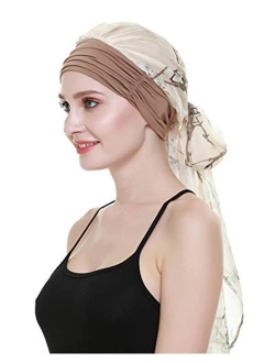 Chemo Headwear Turbans for Women Long Hair Head Scarf Headwraps Cancer Hats