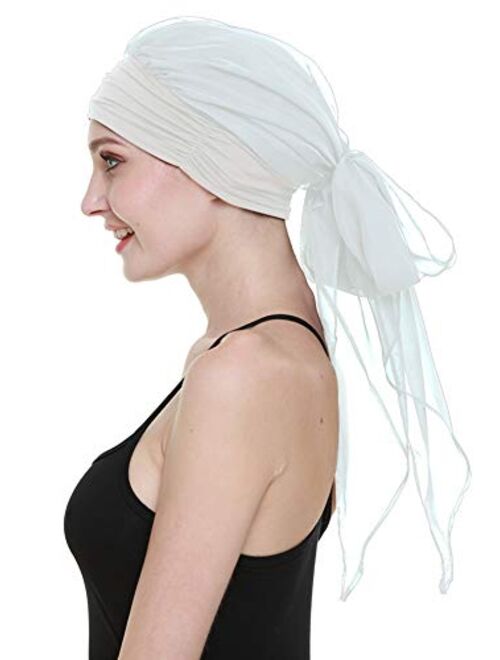 Chemo Headwear Turbans for Women Long Hair Head Scarf Headwraps Cancer Hats