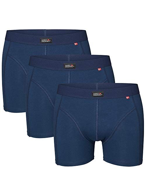 DANISH ENDURANCE Men's Trunks 3-Pack, Oeko-TEX, Stretchy Soft Cotton, Classic Fit Underwear, Boxer Shorts