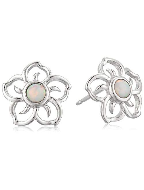 Sterling Silver Sky Flower Stud Earrings