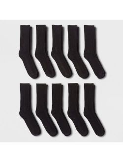Men's Odor Resistant Crew Socks 10pk - Goodfellow & Co 6-12