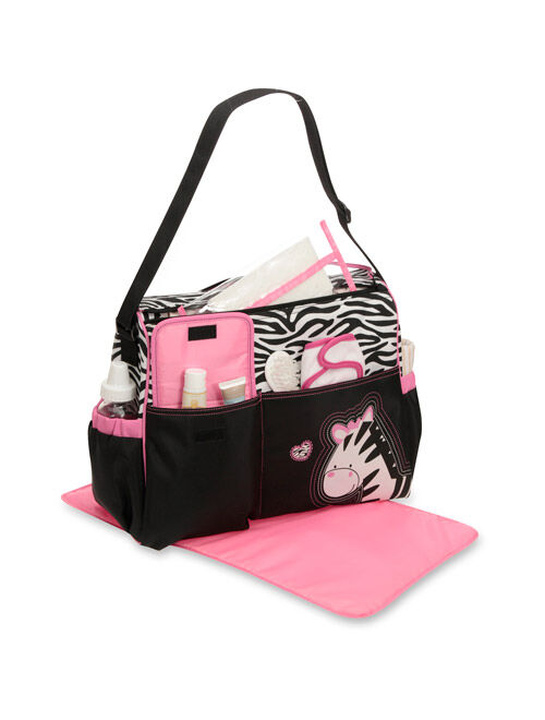 Baby Boom Duffle Diaper Bag, Zebra Print