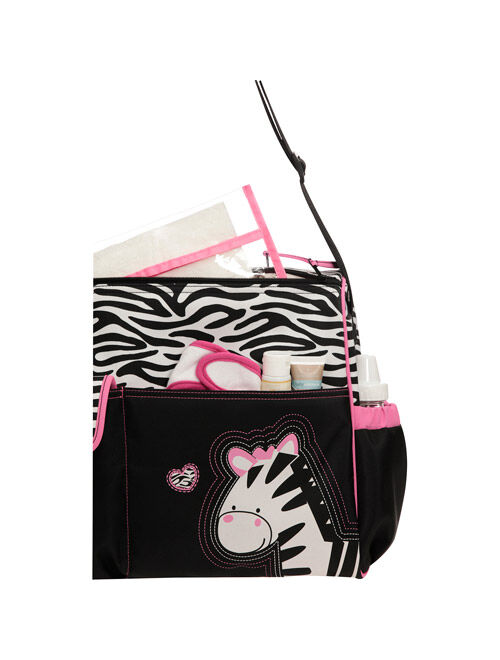 Baby Boom Duffle Diaper Bag, Zebra Print