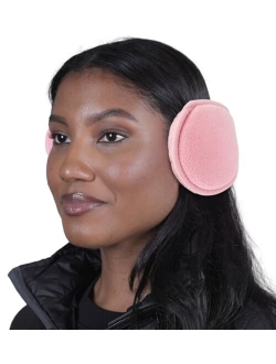 Ear Muffs for Men & Women - Winter Ear Warmers/Covers for Cold Weather - Behind the Head Style Black Fleece Earmuffs