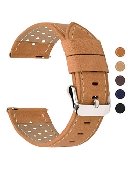 5 Colors for Watch Band, Quick Release Breeze Leather Watch Strap 18mm 20mm 22mm 24mm