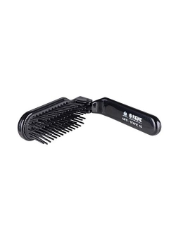 Kent Folding Hair Brush with Nylon Quill, Anti-Static - Travel/Purse Size