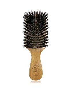 Bass Brushes 100% Wild Boar Bristle Classic Men's Club Style Hair Brush, with 100% Pure Bamboo Handle, Shines, Conditions, and Polishes. Model #153