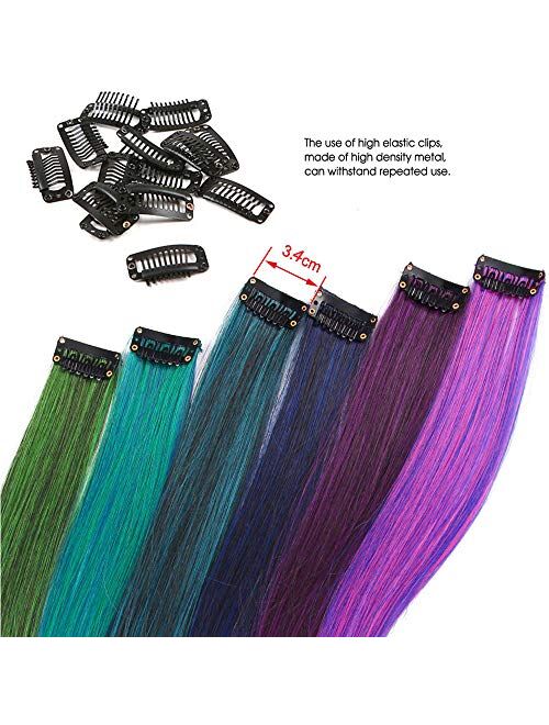 Hair Tinsel Extensions 17 Colors Fairy Hair Tinsel Kit Sparkling Shiny Hair Extensions 3200 Strands Colored Party Highlights Glitter Extensions Multi-Colors Hair Bling