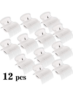 12 Pieces Hot Roller Clips Hair Curler Claw Clips Replacement Roller Clips for Women Girls Hair Section Styling