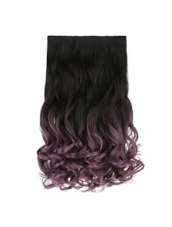 REECHO 16" 3/4 Full Head Curly Wave Clips in on Synthetic