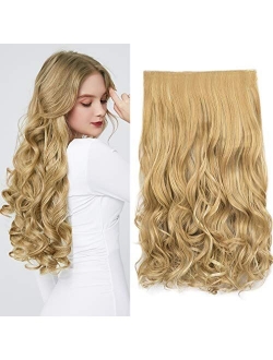 REECHO 16" 3/4 Full Head Curly Wave Clips in on Synthetic