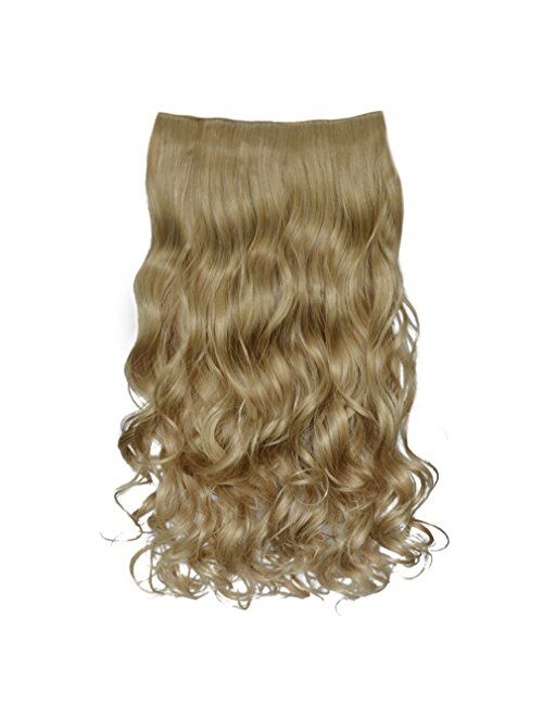 REECHO 16" 3/4 Full Head Curly Wave Clips in on Synthetic