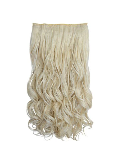 REECHO 16" 3/4 Full Head Curly Wave Clips in on Synthetic