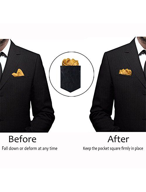 ONLVAN Pocket Square Holder Leather Pocket Square Holder for Men's Suit Handkerchief