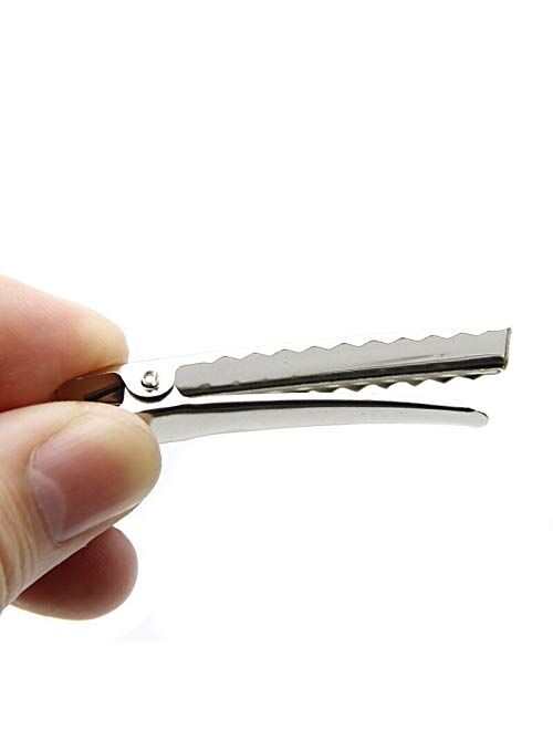 Silver Metal Hair Clips Pins Flat Top for Hairdressing Salon Hair Grip Arts Crafts Projects Hairpins for Women Girls and Hairdresser