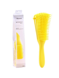 Messen Detangling Brush for Natural Black Hair Detangler for Afro America Textured 3a to 4c Kinky Curly Wavy Eliminate Knots While Exfoliating Your Scalp and Stimulate Bl