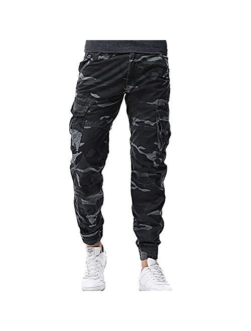 LISTHA Camo Cargo Pants Mens Skinny Stretch Denim Trouser Freyed Slim Fit Jeans