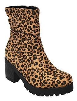 MVE Shoes Womens Soda Stylish Comfortable Chunky Platform Ankle Boot