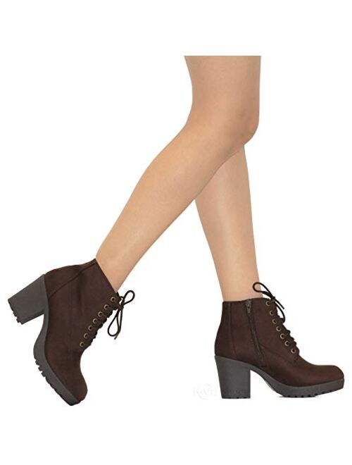 MVE Shoes Womens Soda Stylish Comfortable Chunky Platform Ankle Boot