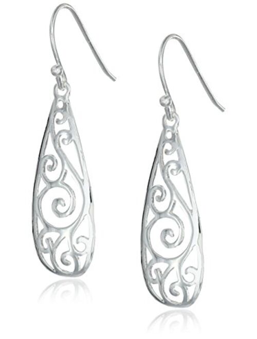 Sterling Silver Filigree Tear Drop Earrings