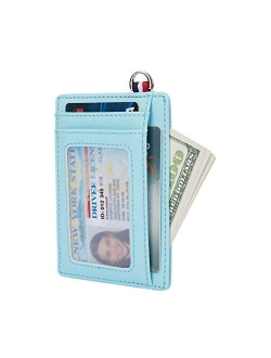 Small RFID Blocking Minimalist Credit Card Holder Pocket Slim Wallets for Men Women