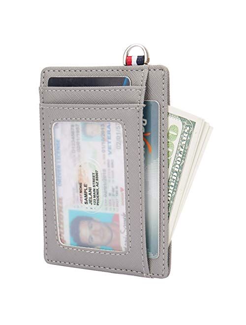 Small RFID Blocking Minimalist Credit Card Holder Pocket Slim Wallets for Men Women