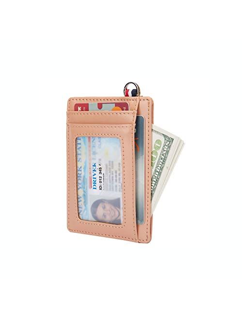 Small RFID Blocking Minimalist Credit Card Holder Pocket Slim Wallets for Men Women