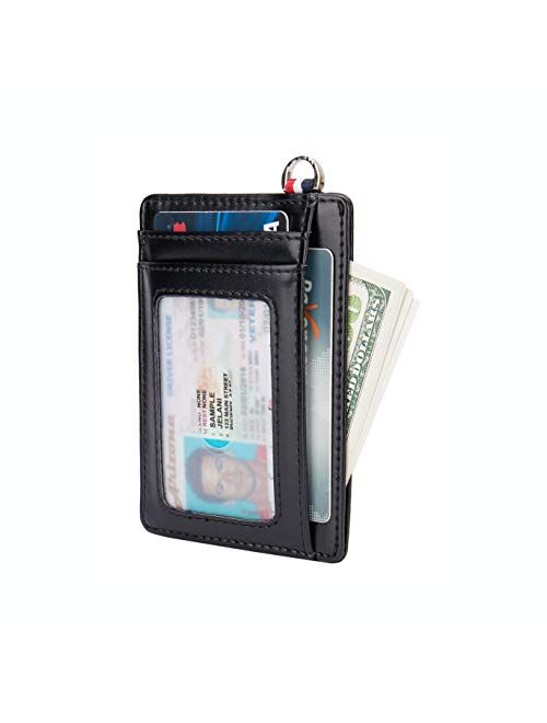 Small RFID Blocking Minimalist Credit Card Holder Pocket Slim Wallets for Men Women